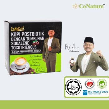 CONATURE KOPI POSTBIOTIK + TOCOTRIENOL (KELAPA SAWIT) + PEMANIS SEMULAJADI - (10's Sachets / Box)