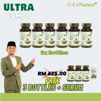 COMBO ULTRA CONATURE SACHA INCHI PLUS Vitamin E OMEGA 369 - (60's/Botol) (FREE 3 BOTOL)